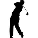 Carved Golfer Silhouette