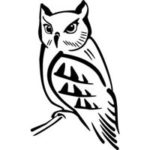 Carved Owl Clipart