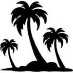 Custom Carved Three Palm Trees